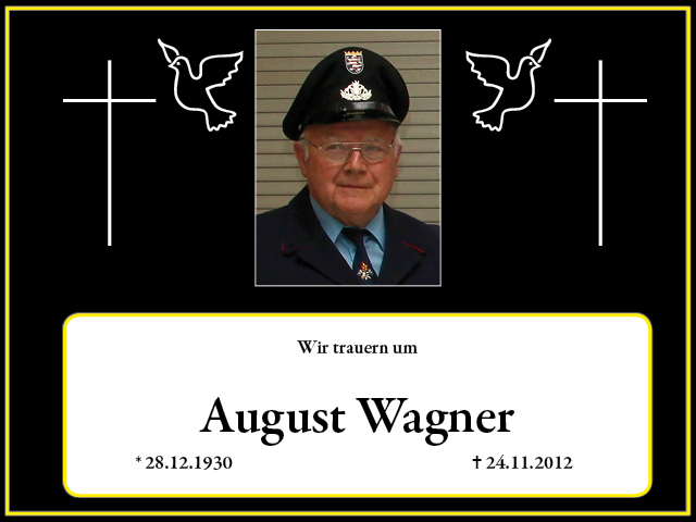Traueranzeige - August Wagner